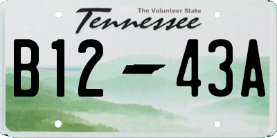 TN license plate B1243A