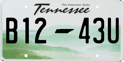 TN license plate B1243U