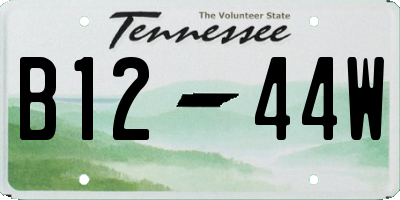 TN license plate B1244W