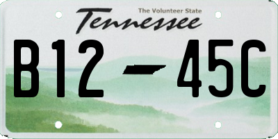 TN license plate B1245C
