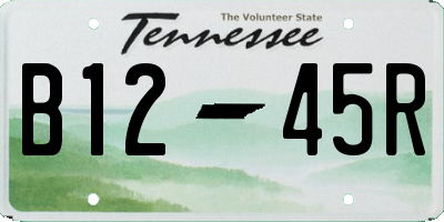 TN license plate B1245R