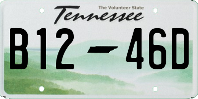 TN license plate B1246D