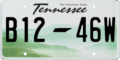 TN license plate B1246W