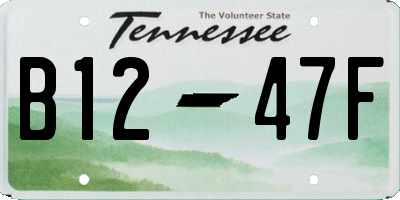 TN license plate B1247F