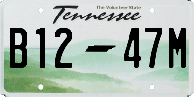 TN license plate B1247M