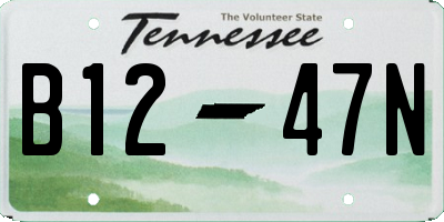 TN license plate B1247N