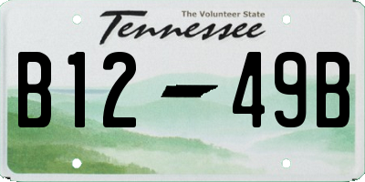 TN license plate B1249B