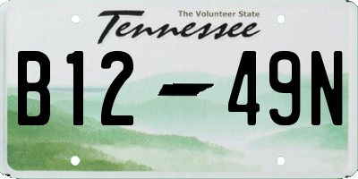 TN license plate B1249N