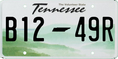 TN license plate B1249R