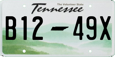 TN license plate B1249X