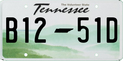 TN license plate B1251D