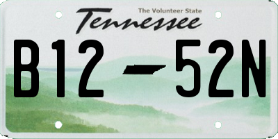 TN license plate B1252N