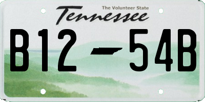 TN license plate B1254B