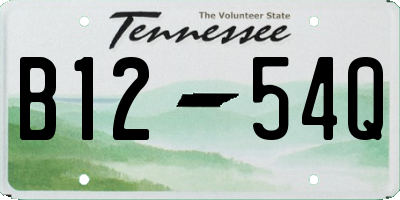 TN license plate B1254Q