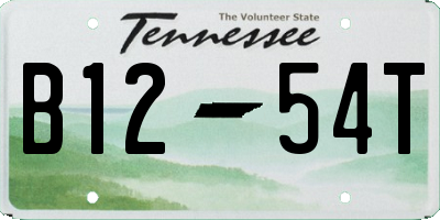 TN license plate B1254T