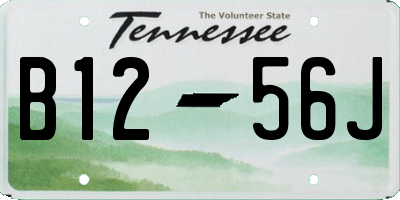 TN license plate B1256J