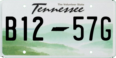 TN license plate B1257G