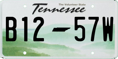 TN license plate B1257W