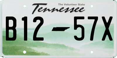 TN license plate B1257X