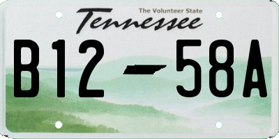 TN license plate B1258A