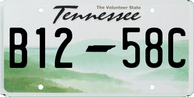 TN license plate B1258C