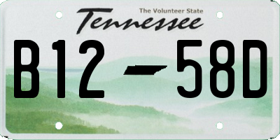 TN license plate B1258D