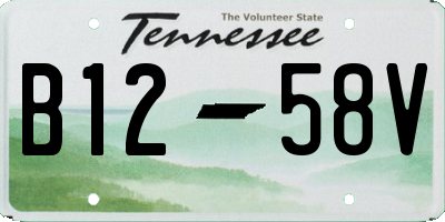 TN license plate B1258V