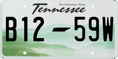 TN license plate B1259W