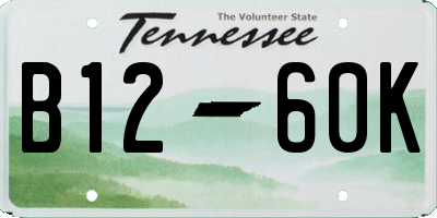 TN license plate B1260K