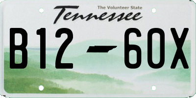 TN license plate B1260X