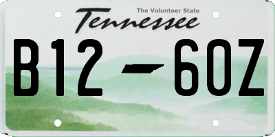 TN license plate B1260Z