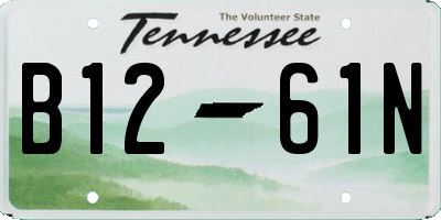 TN license plate B1261N