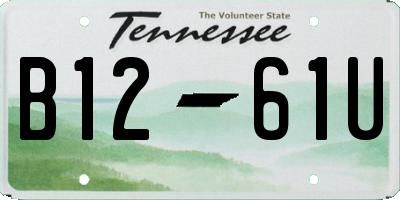 TN license plate B1261U