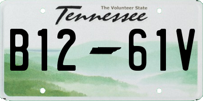 TN license plate B1261V