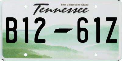 TN license plate B1261Z