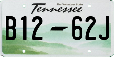 TN license plate B1262J