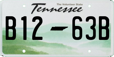 TN license plate B1263B