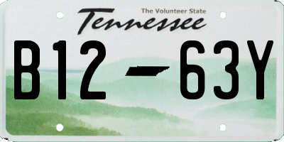 TN license plate B1263Y