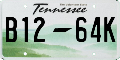 TN license plate B1264K