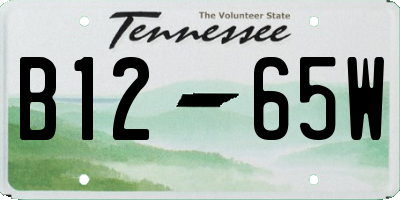 TN license plate B1265W