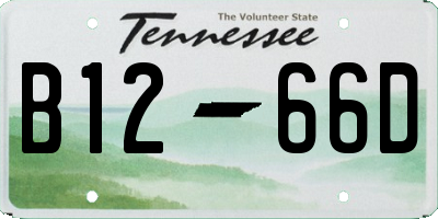 TN license plate B1266D