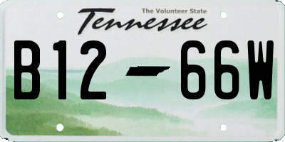 TN license plate B1266W