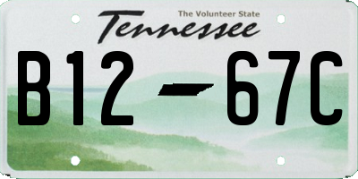 TN license plate B1267C