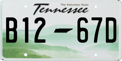 TN license plate B1267D