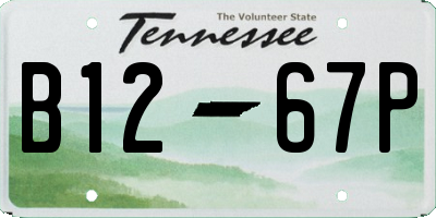 TN license plate B1267P