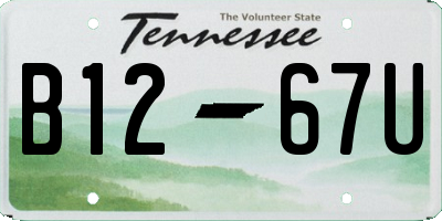TN license plate B1267U