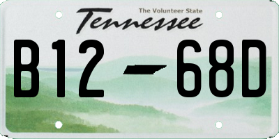 TN license plate B1268D
