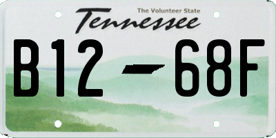 TN license plate B1268F