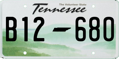 TN license plate B1268O