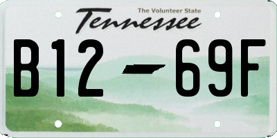 TN license plate B1269F